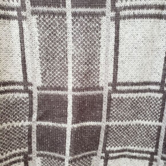 Vince Camuto Plaid Dressy Mock Turtleneck Top - Picture 4 of 7